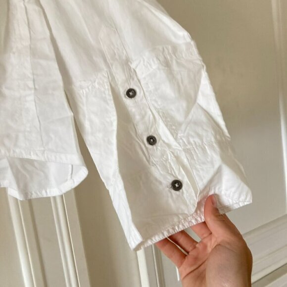 NWT We The Free Remade Poplin Collared Button Up Shirt White Sz M - Picture 3 of 7